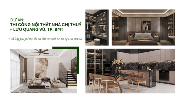 DỰ ÁN: THI CÔNG NỘI THẤT NHÀ CHỊ THUÝ – LƯU QUANG VŨ, TP. BUÔN MA THUỘT